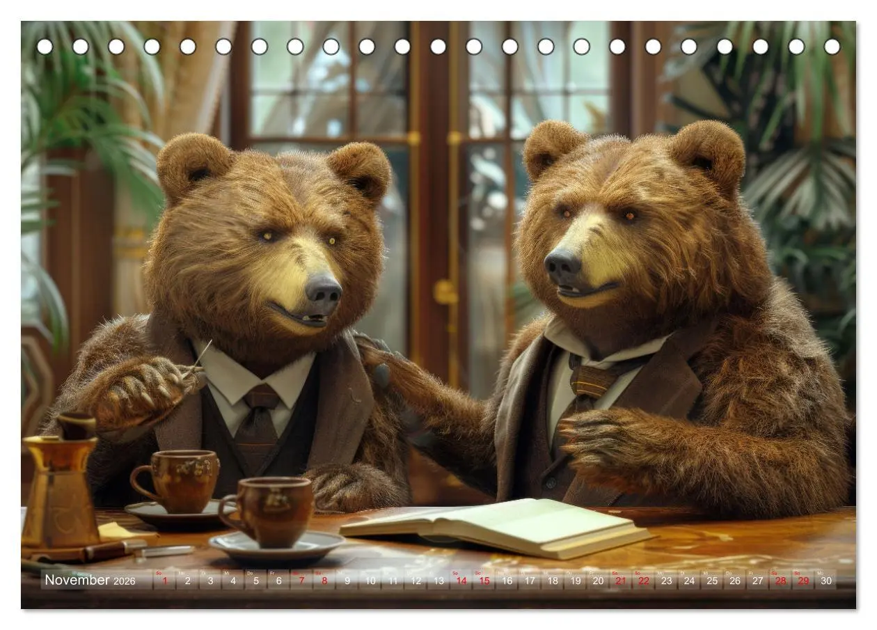 Bild: 9783457454039 | Bären im Büro (Tischkalender 2026 DIN A5 quer), CALVENDO...