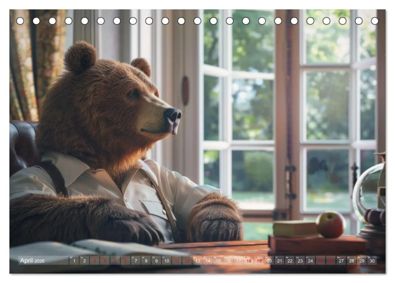 Bild: 9783457454039 | Bären im Büro (Tischkalender 2026 DIN A5 quer), CALVENDO...