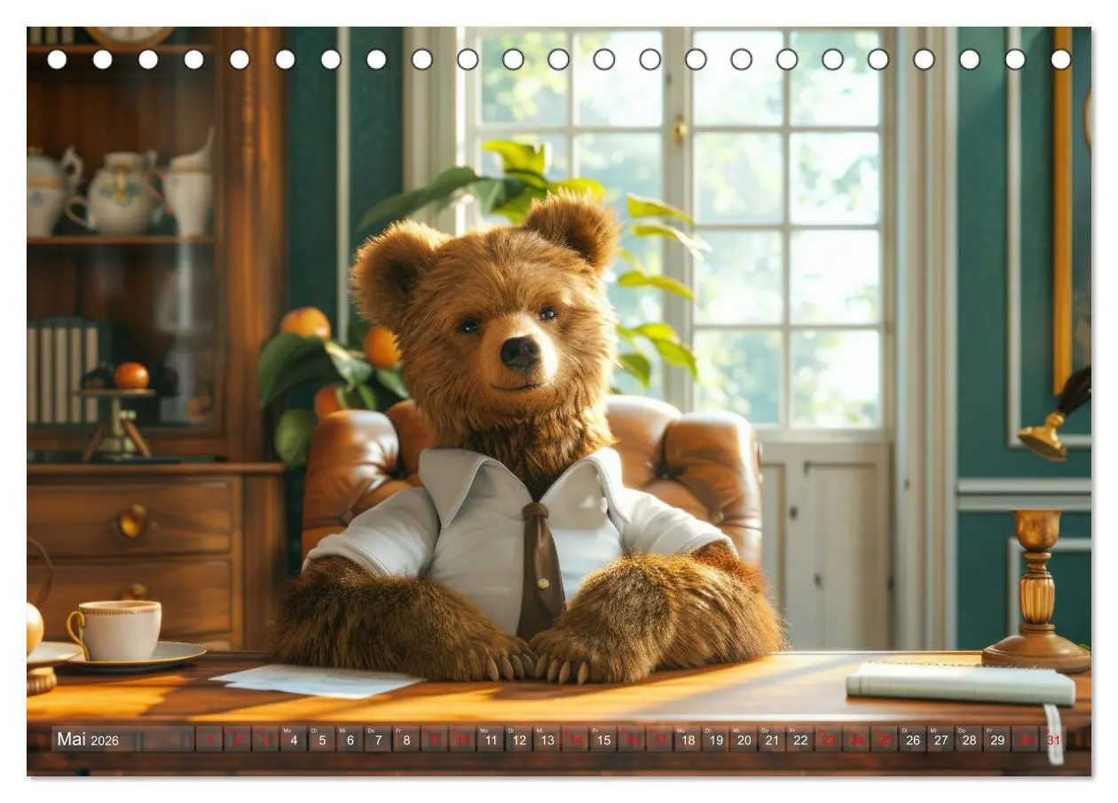 Bild: 9783457454039 | Bären im Büro (Tischkalender 2026 DIN A5 quer), CALVENDO...