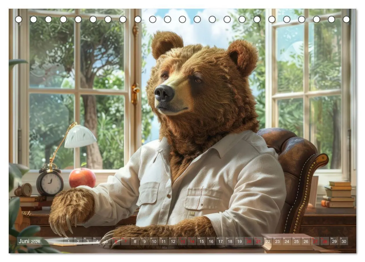 Bild: 9783457454039 | Bären im Büro (Tischkalender 2026 DIN A5 quer), CALVENDO...