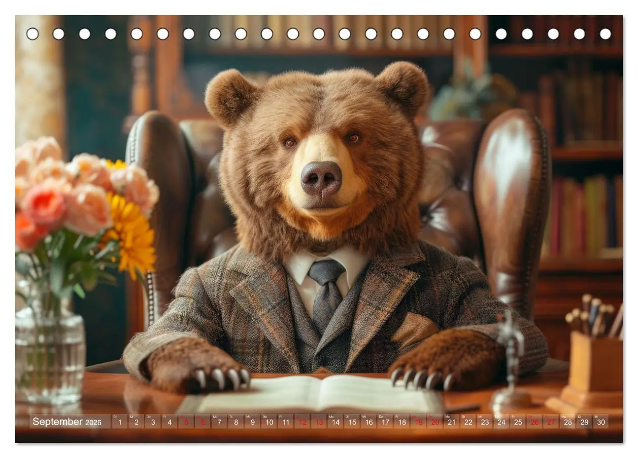 Bild: 9783457454039 | Bären im Büro (Tischkalender 2026 DIN A5 quer), CALVENDO...
