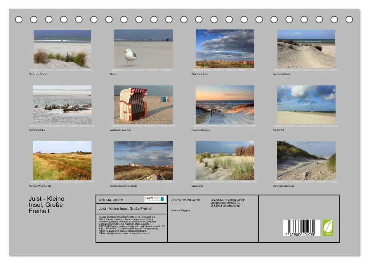 Bild: 9783569494039 | Juist - Kleine Insel, Große Freiheit (Tischkalender 2027 DIN A5...