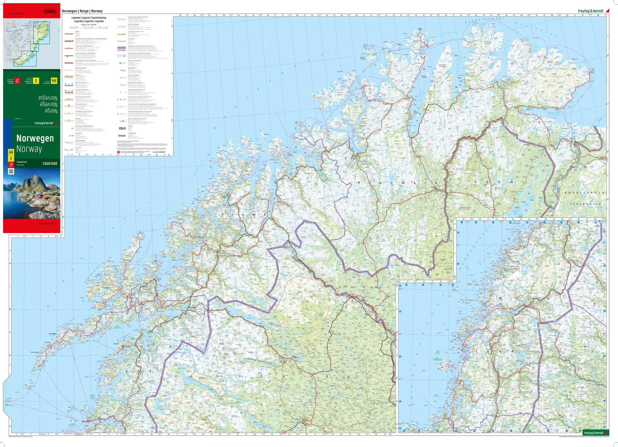 Bild: 9783707924039 | Norwegen, Straßenkarte 1:600.000, freytag &amp; berndt | Freytag &amp; Berndt