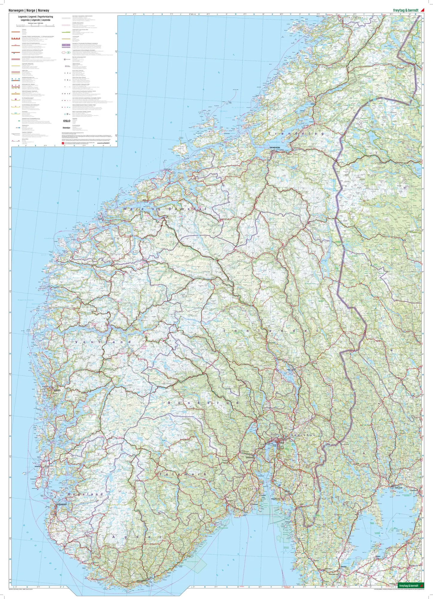 Bild: 9783707924039 | Norwegen, Straßenkarte 1:600.000, freytag &amp; berndt | Freytag &amp; Berndt