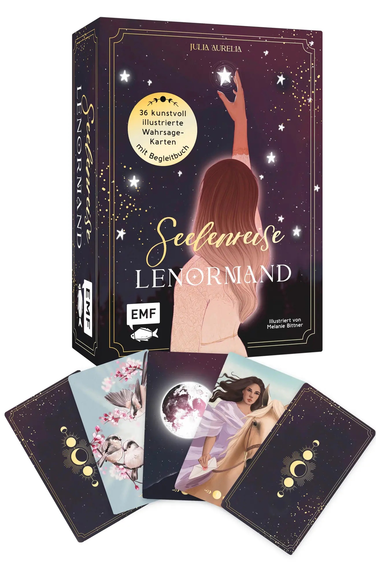 Cover: 9783745924039 | Lenormand-Kartenset: Seelenreise Lenormand | Julia Aurelia | Buch