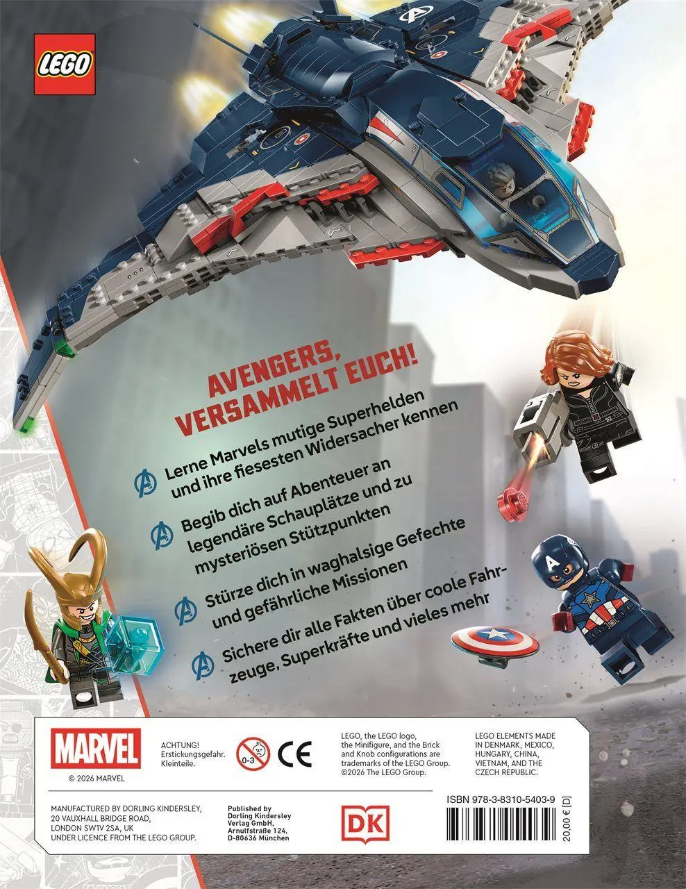Rückseite: 9783831054039 | LEGO® Marvel. Entdecke die Geheimnisse der Avengers | Simon Hugo