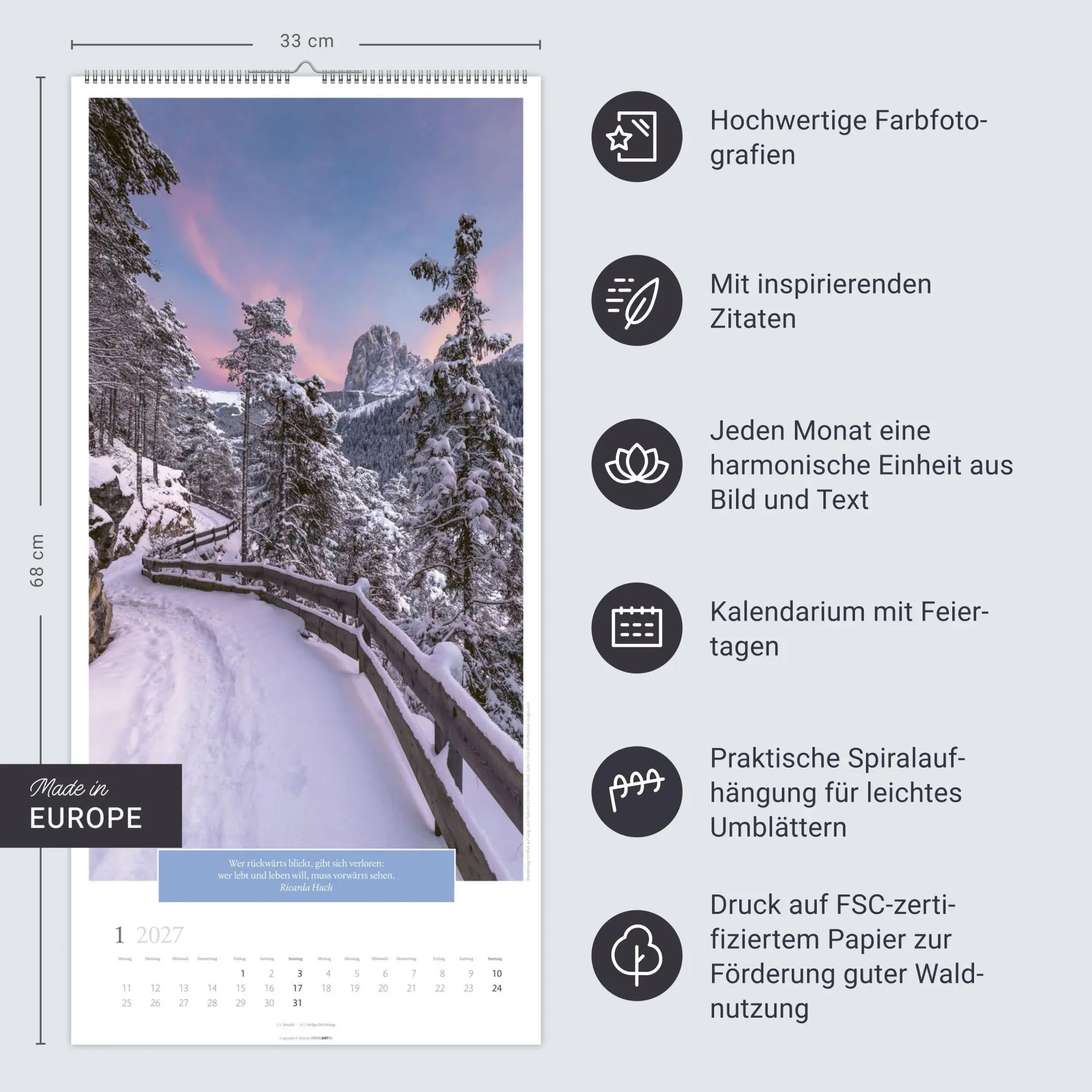Bild: 9783839904039 | Traumhafte Wege Kalender 2027 | Cornelia Dörr | Kalender | 14 S.