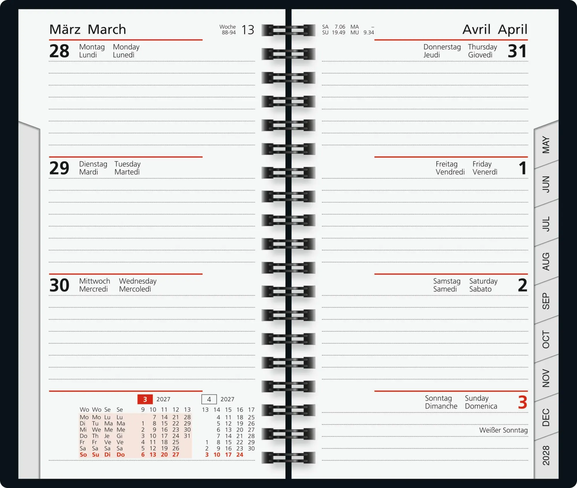 Bild: 4003273794139 | rido/idé 7017809907 Taschenkalender Mod. Taschenplaner int. 2027...