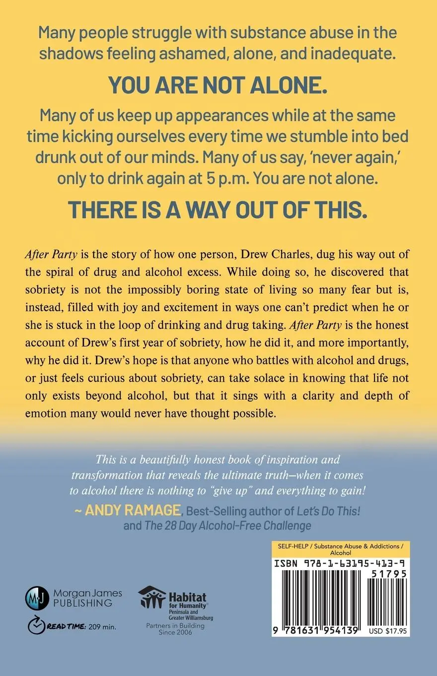 Rückseite: 9781631954139 | After Party | Finding the Path to Sobriety | Drew Charles | Buch