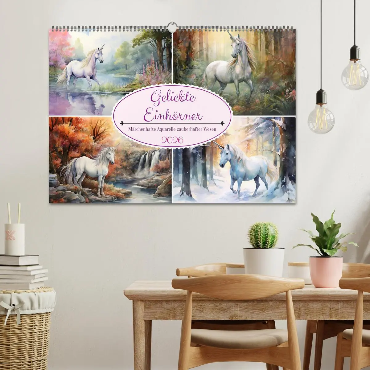 Bild: 9783457514139 | Geliebte Einhörner (Wandkalender 2026 DIN A2 quer), CALVENDO...