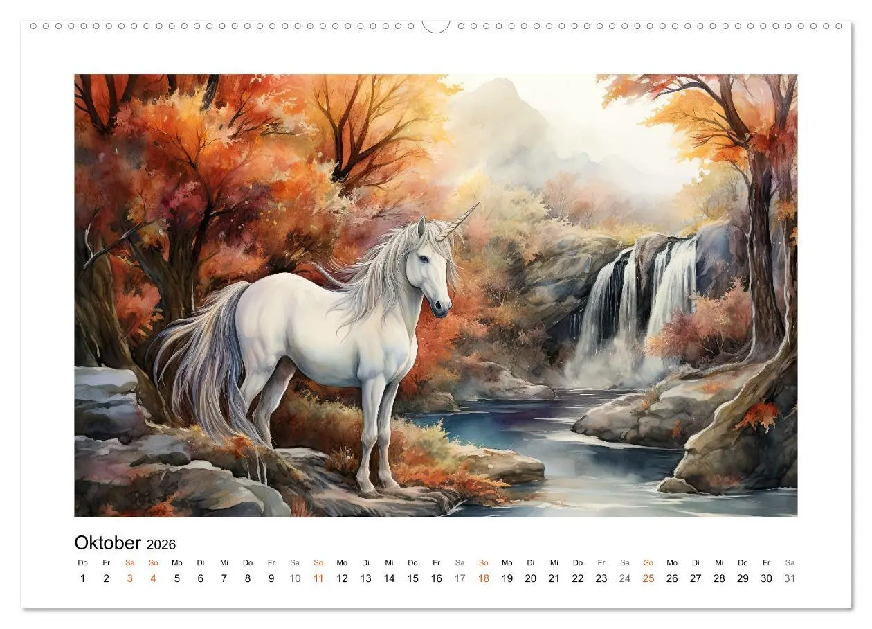 Bild: 9783457514139 | Geliebte Einhörner (Wandkalender 2026 DIN A2 quer), CALVENDO...