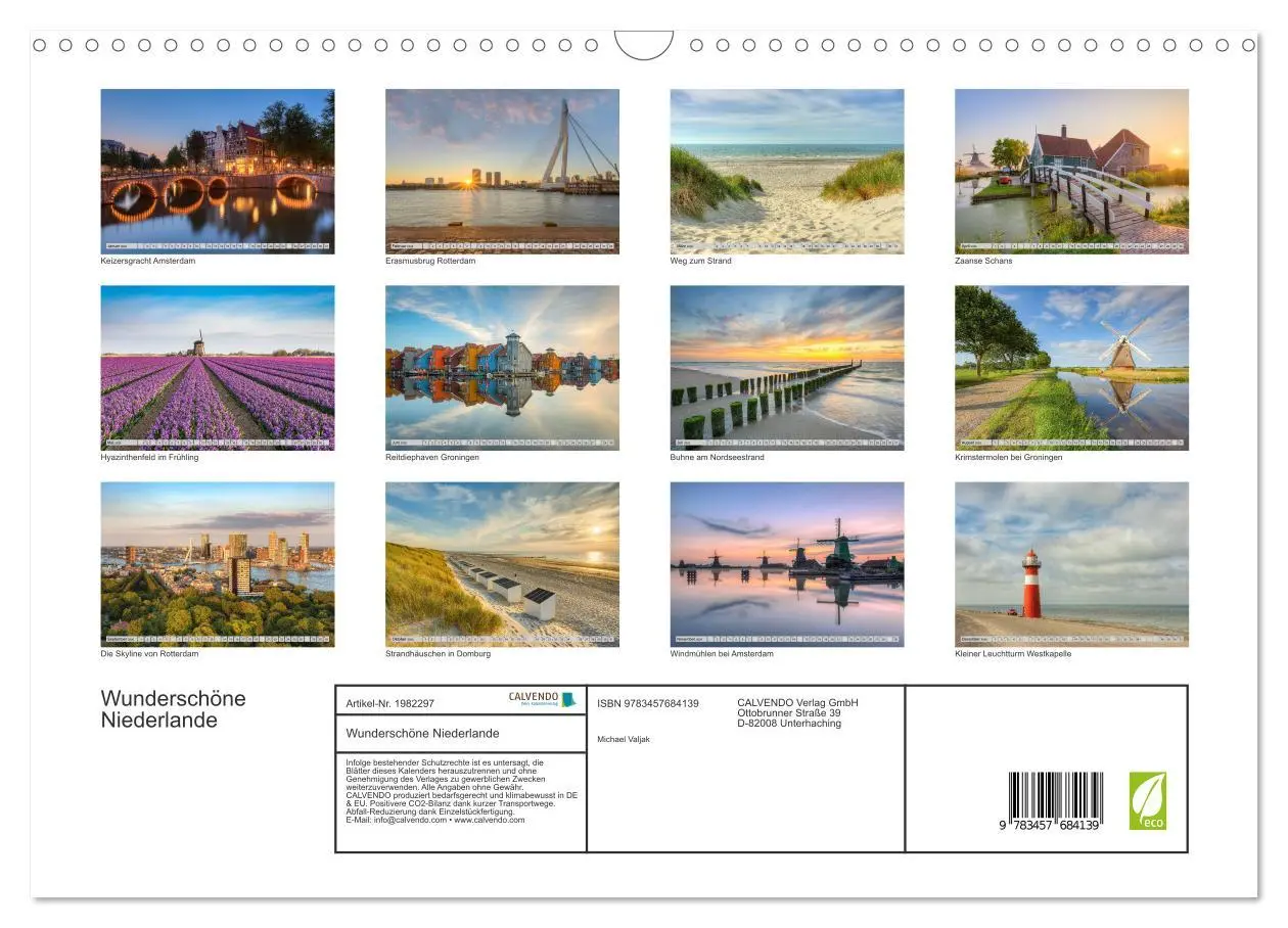 Bild: 9783457684139 | Wunderschöne Niederlande (Wandkalender 2026 DIN A3 quer), CALVENDO...