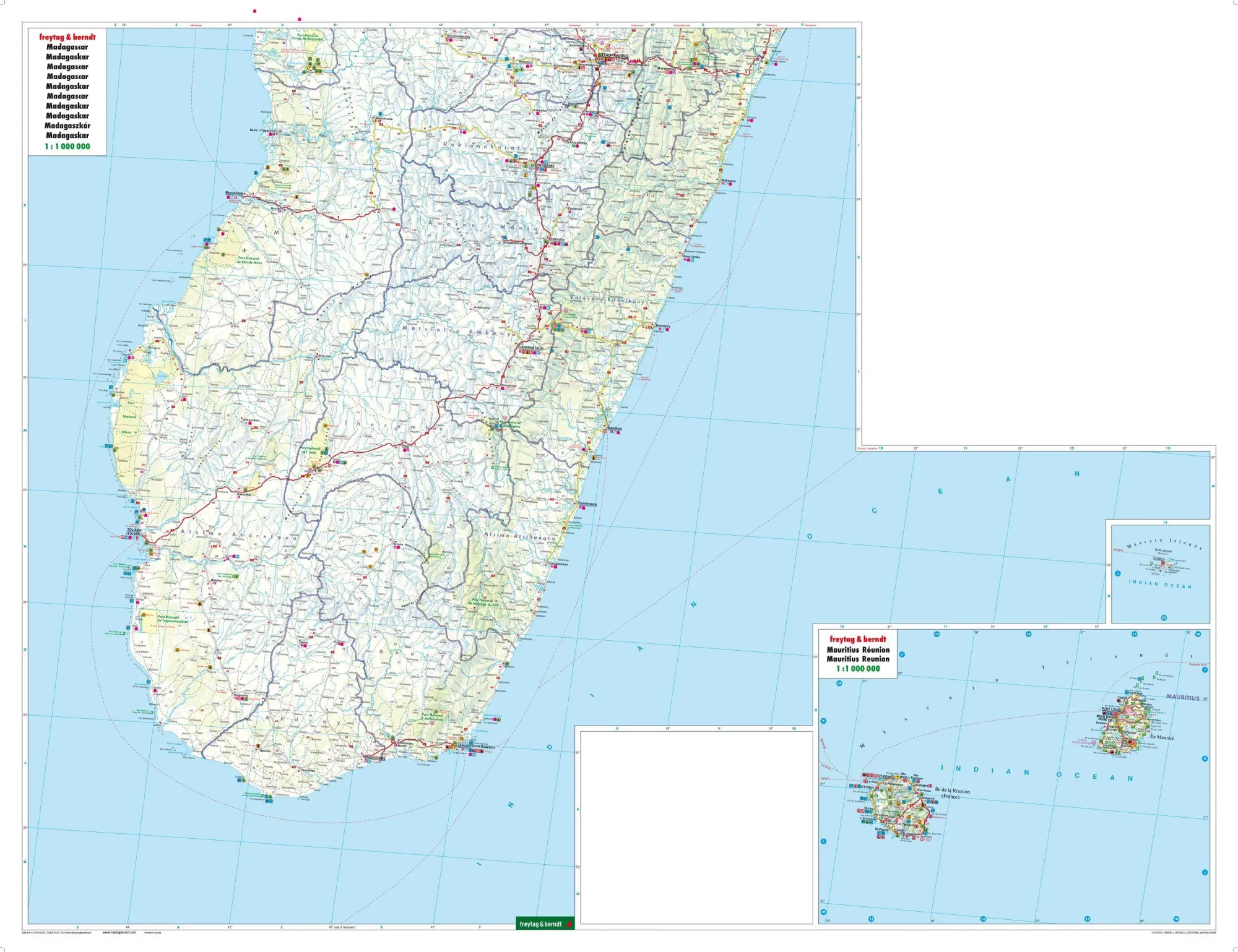 Bild: 9783707914139 | Madagaskar 1 : 1 000 000 | (Land-)Karte | Karte/Landkarte | Deutsch