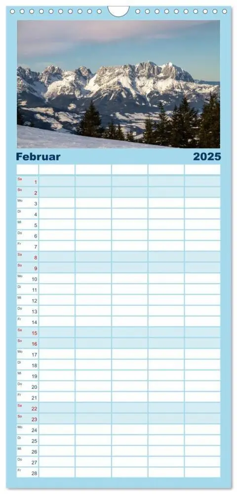 Bild: 9783457124239 | Familienplaner 2025 - Der Wilde Kaiser, das Kletterparadies bei...