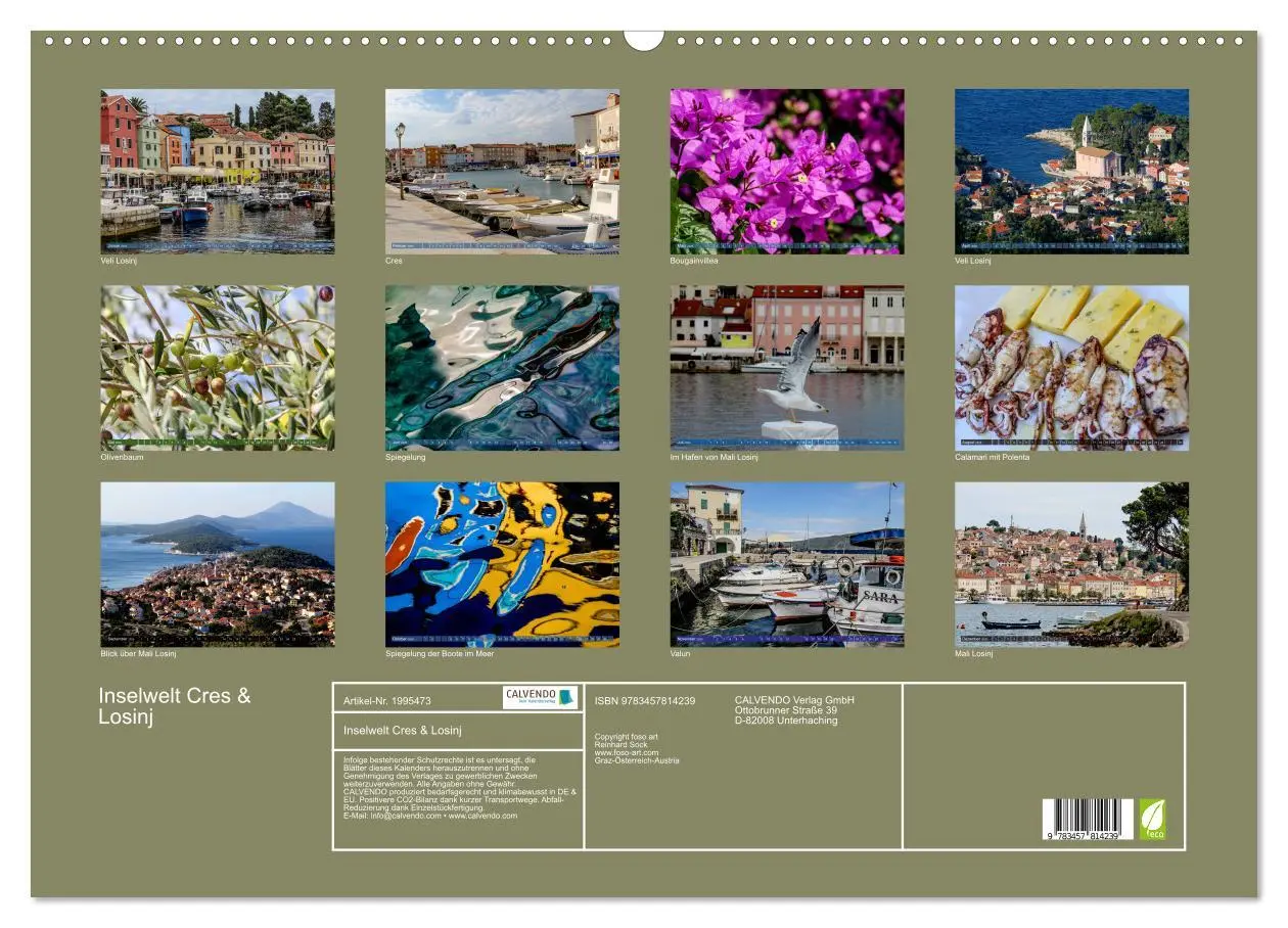 Bild: 9783457814239 | Inselwelt Cres &amp; Losinj (Wandkalender 2026 DIN A2 quer), CALVENDO...