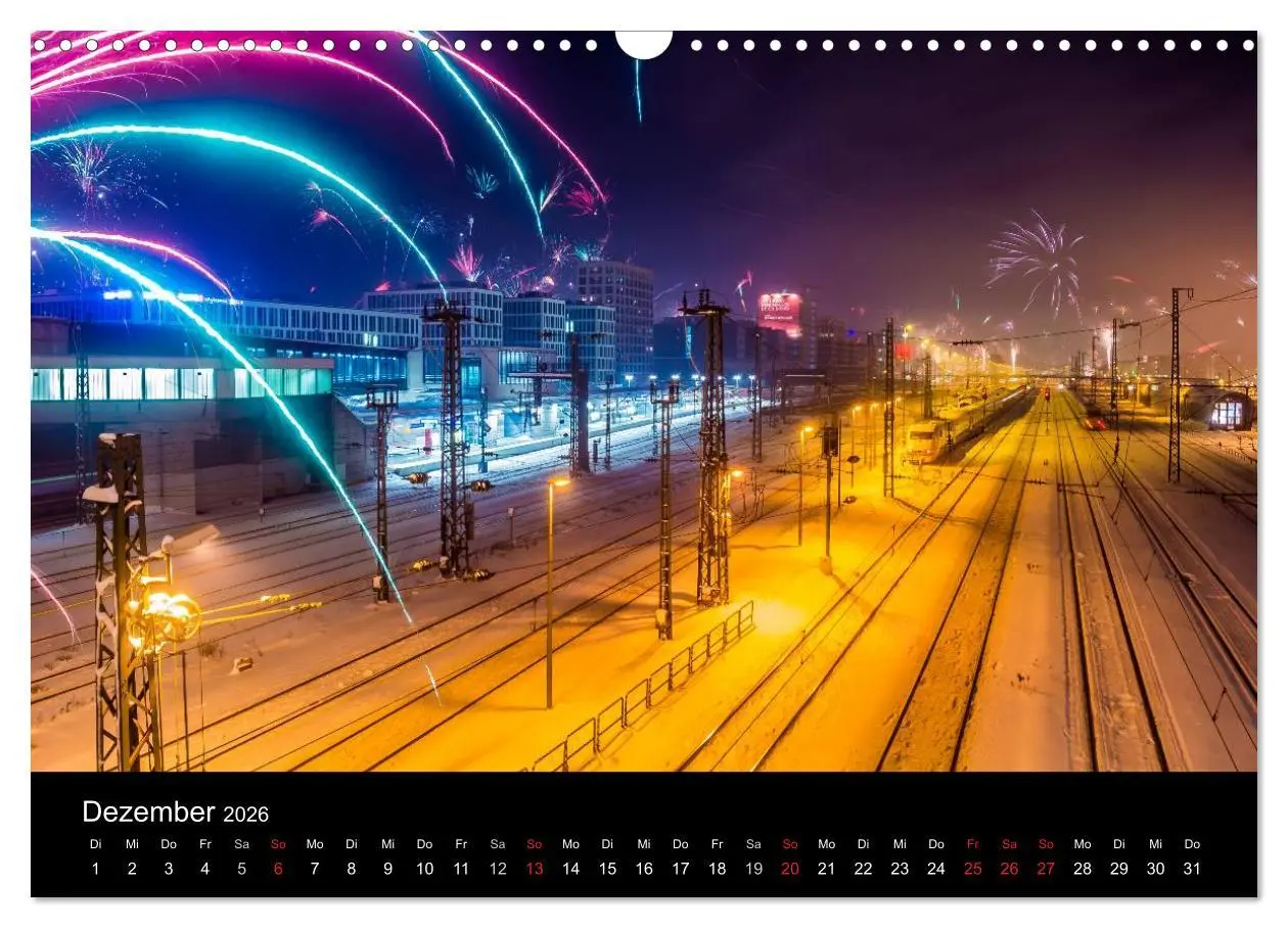 Bild: 9783457984239 | München bei Nacht (Wandkalender 2026 DIN A3 quer), CALVENDO...