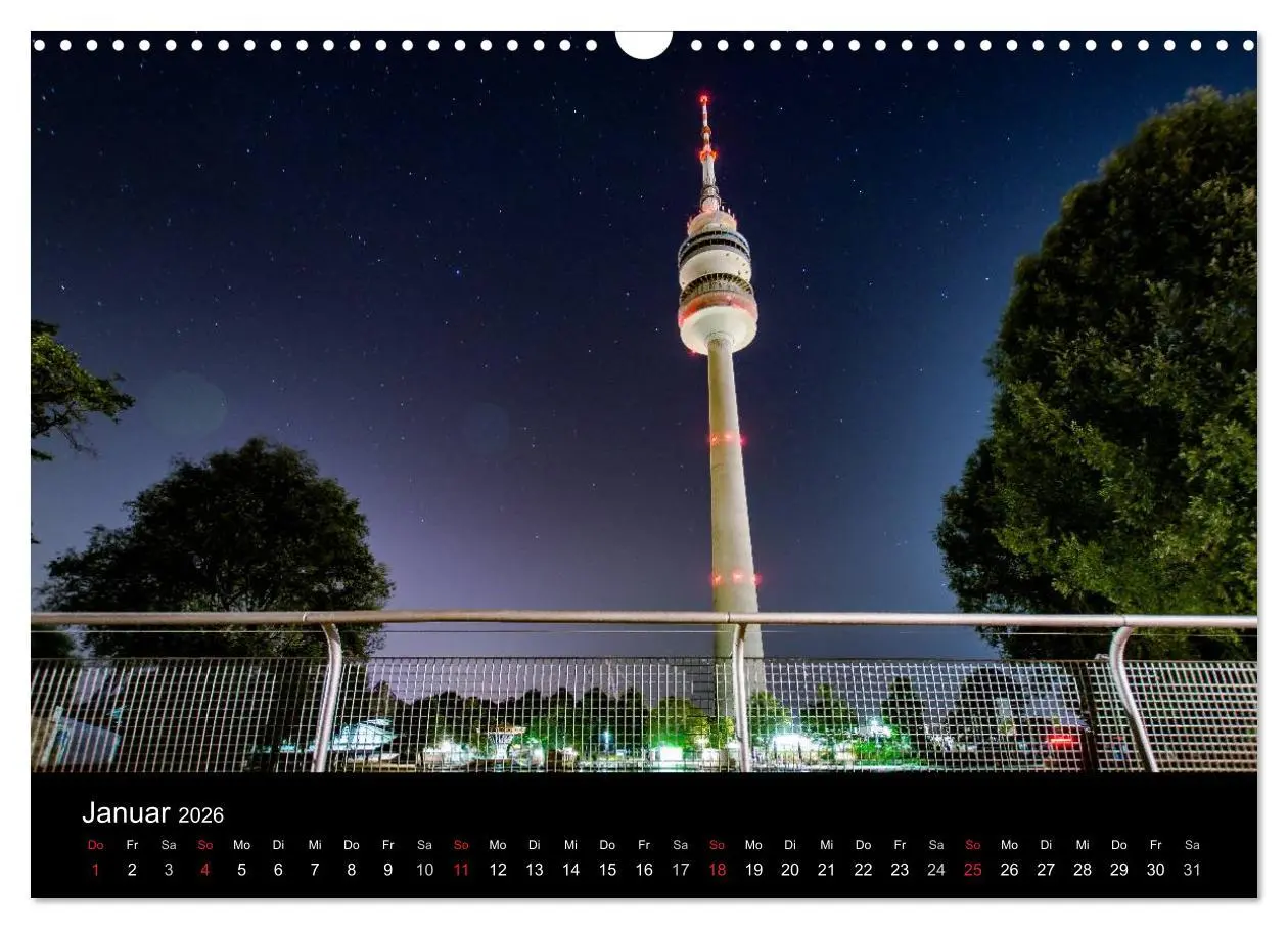 Bild: 9783457984239 | München bei Nacht (Wandkalender 2026 DIN A3 quer), CALVENDO...