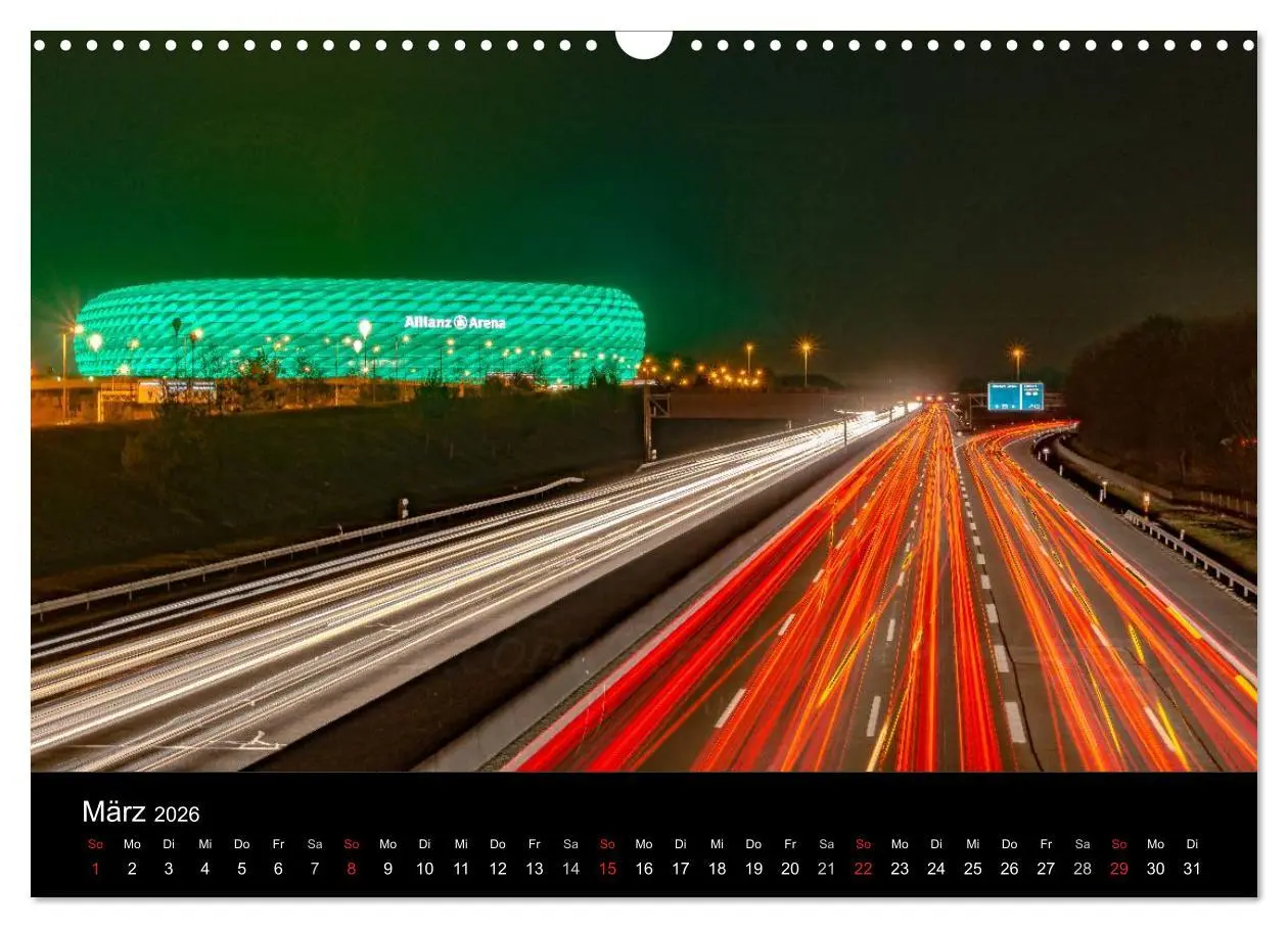 Bild: 9783457984239 | München bei Nacht (Wandkalender 2026 DIN A3 quer), CALVENDO...