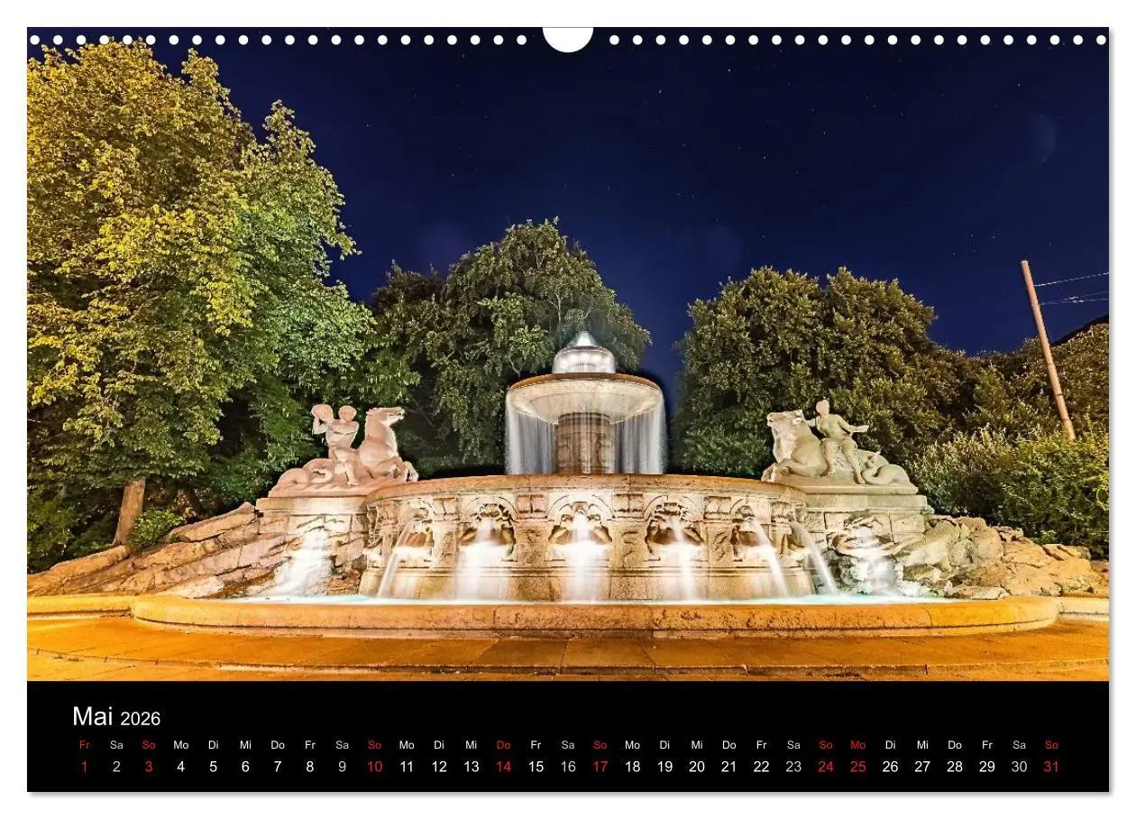 Bild: 9783457984239 | München bei Nacht (Wandkalender 2026 DIN A3 quer), CALVENDO...