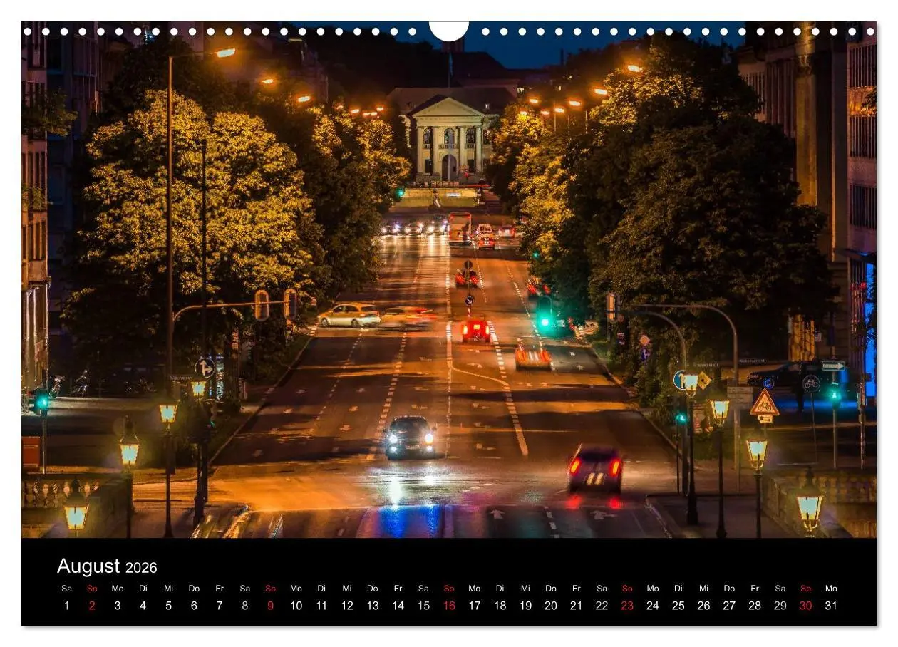 Bild: 9783457984239 | München bei Nacht (Wandkalender 2026 DIN A3 quer), CALVENDO...
