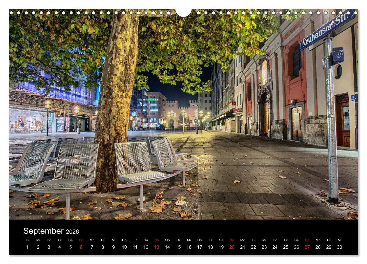 Bild: 9783457984239 | München bei Nacht (Wandkalender 2026 DIN A3 quer), CALVENDO...