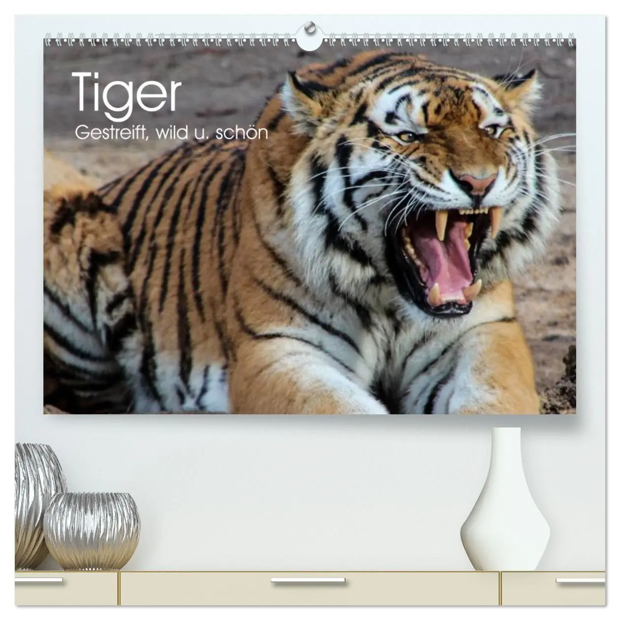 Cover: 9783516144239 | Tiger. Gestreift, wild u. schön (hochwertiger Premium Wandkalender...
