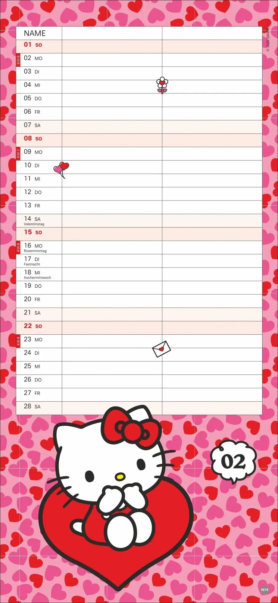 Bild: 9783756414239 | Hello Kitty Planer für zwei 2026 | Kalender | Familienplaner Athesia
