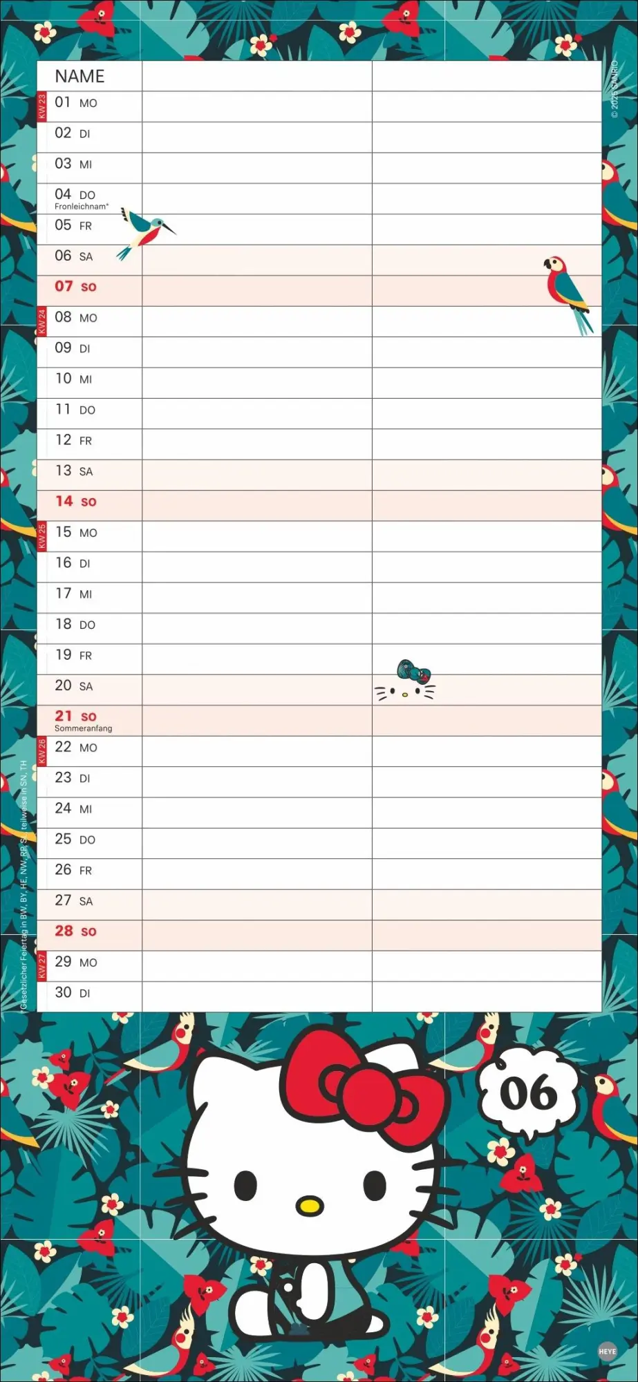 Bild: 9783756414239 | Hello Kitty Planer für zwei 2026 | Kalender | Familienplaner Athesia