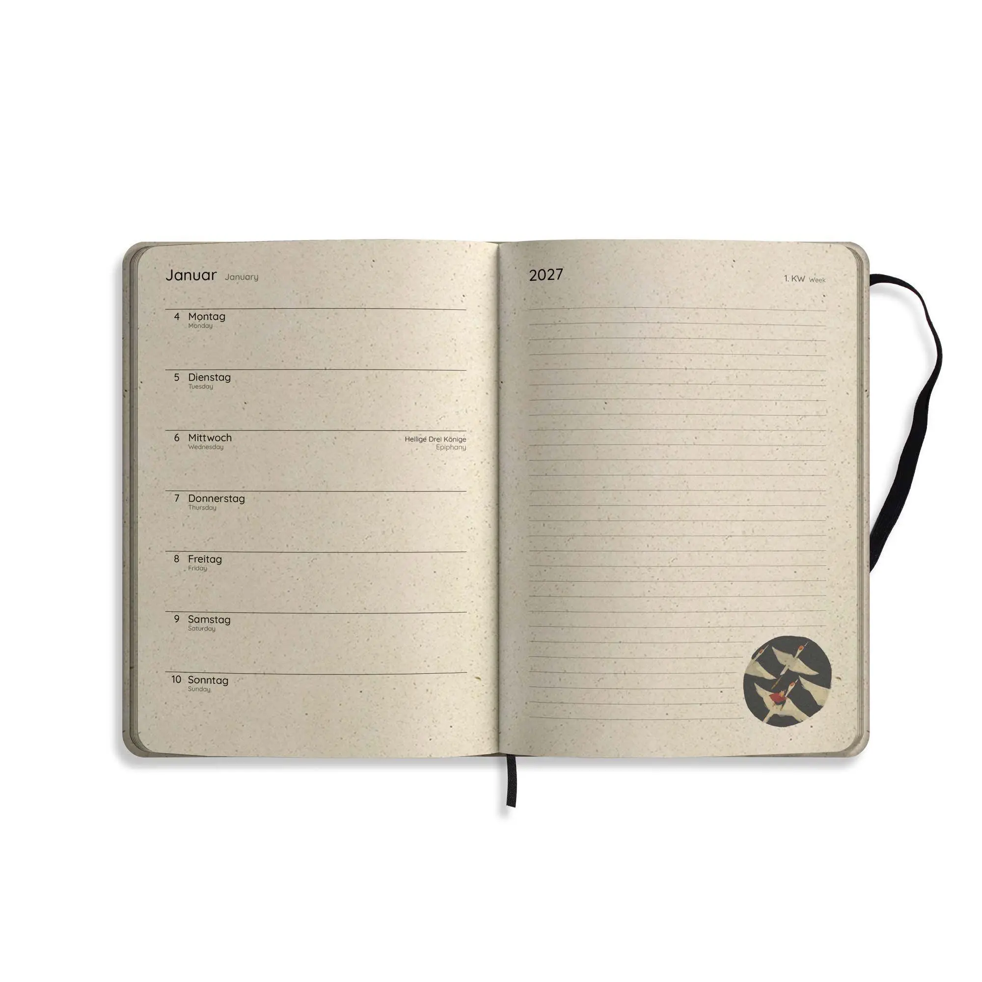 Bild: 4260626414339 | matabooks - A5 Kalender Samaya 2027 Farbe: Pond Green (DE/EN) | Buch