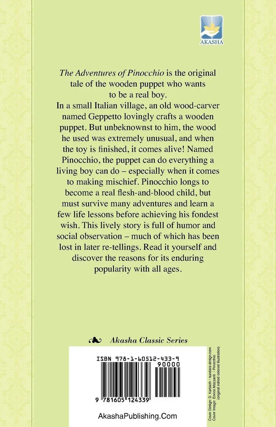 Rückseite: 9781605124339 | The Adventures of Pinocchio | C. Collodi (u. a.) | Taschenbuch | 2009