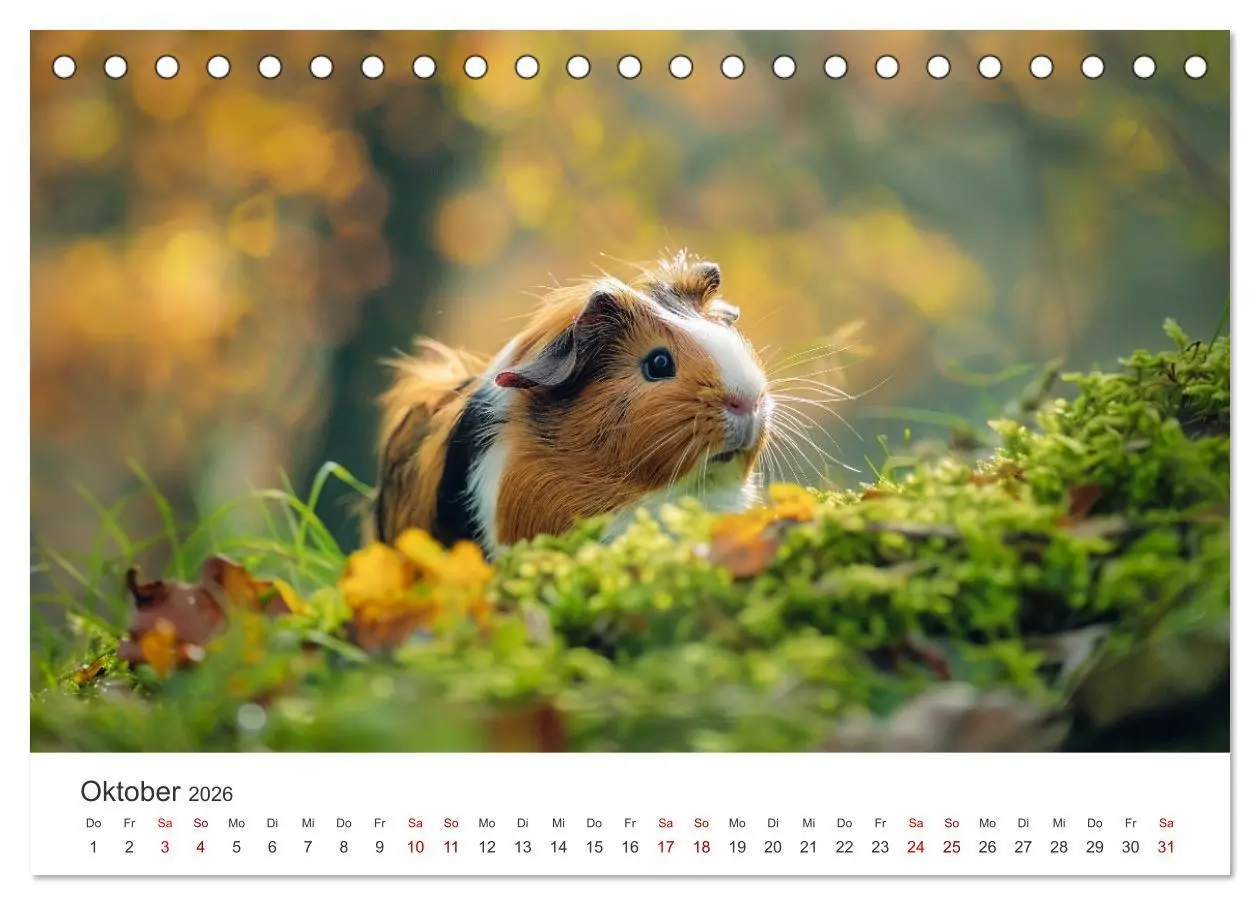 Bild: 9783457424339 | Wuschelbande - Ein Jahr voller Meerschweinchen (Tischkalender 2026...