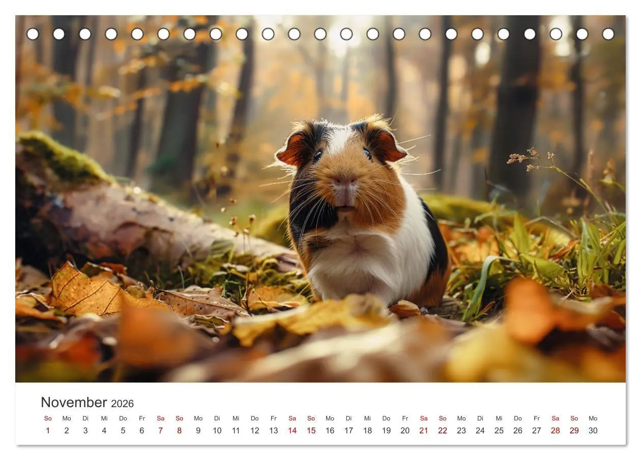 Bild: 9783457424339 | Wuschelbande - Ein Jahr voller Meerschweinchen (Tischkalender 2026...