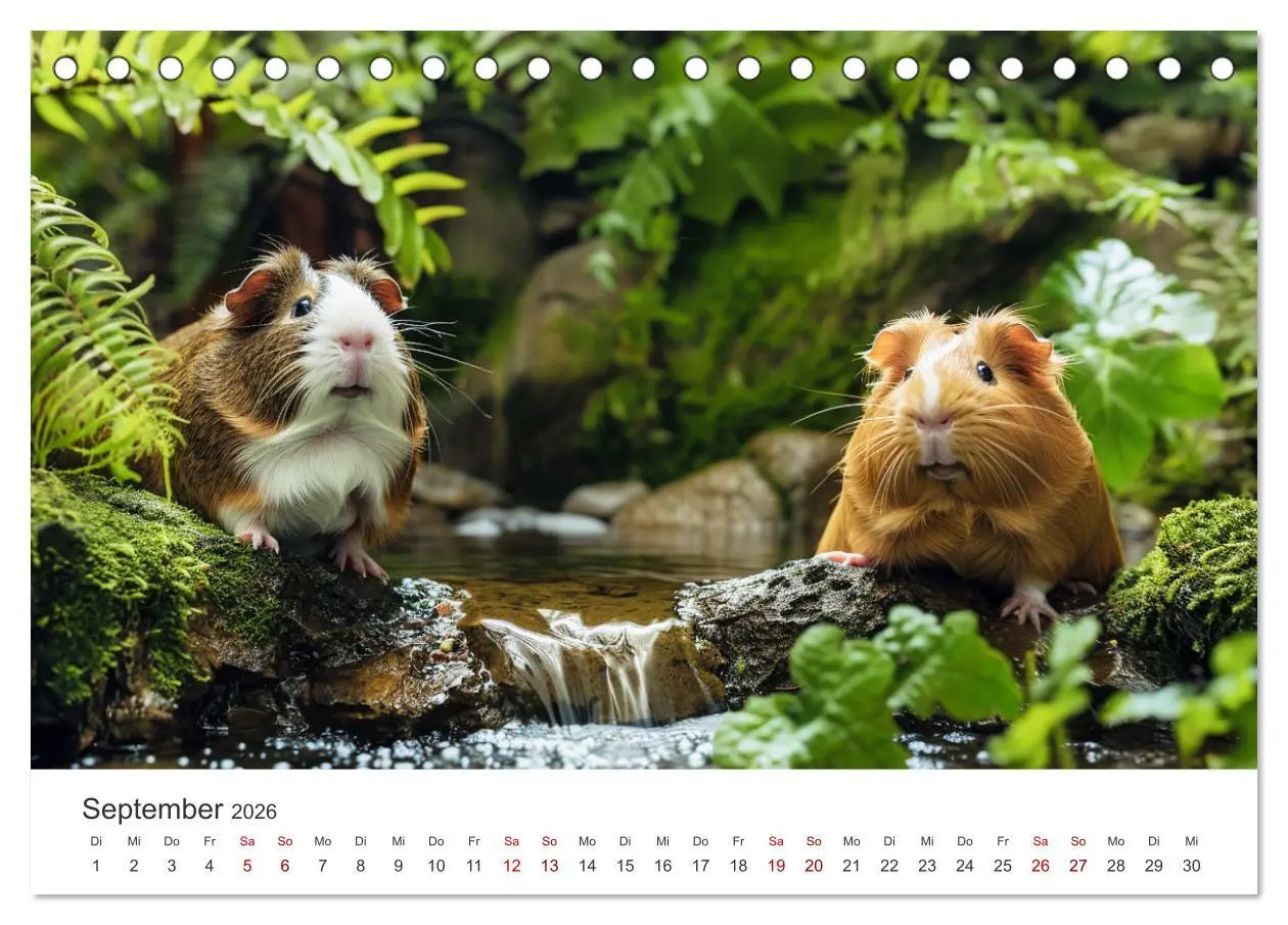 Bild: 9783457424339 | Wuschelbande - Ein Jahr voller Meerschweinchen (Tischkalender 2026...