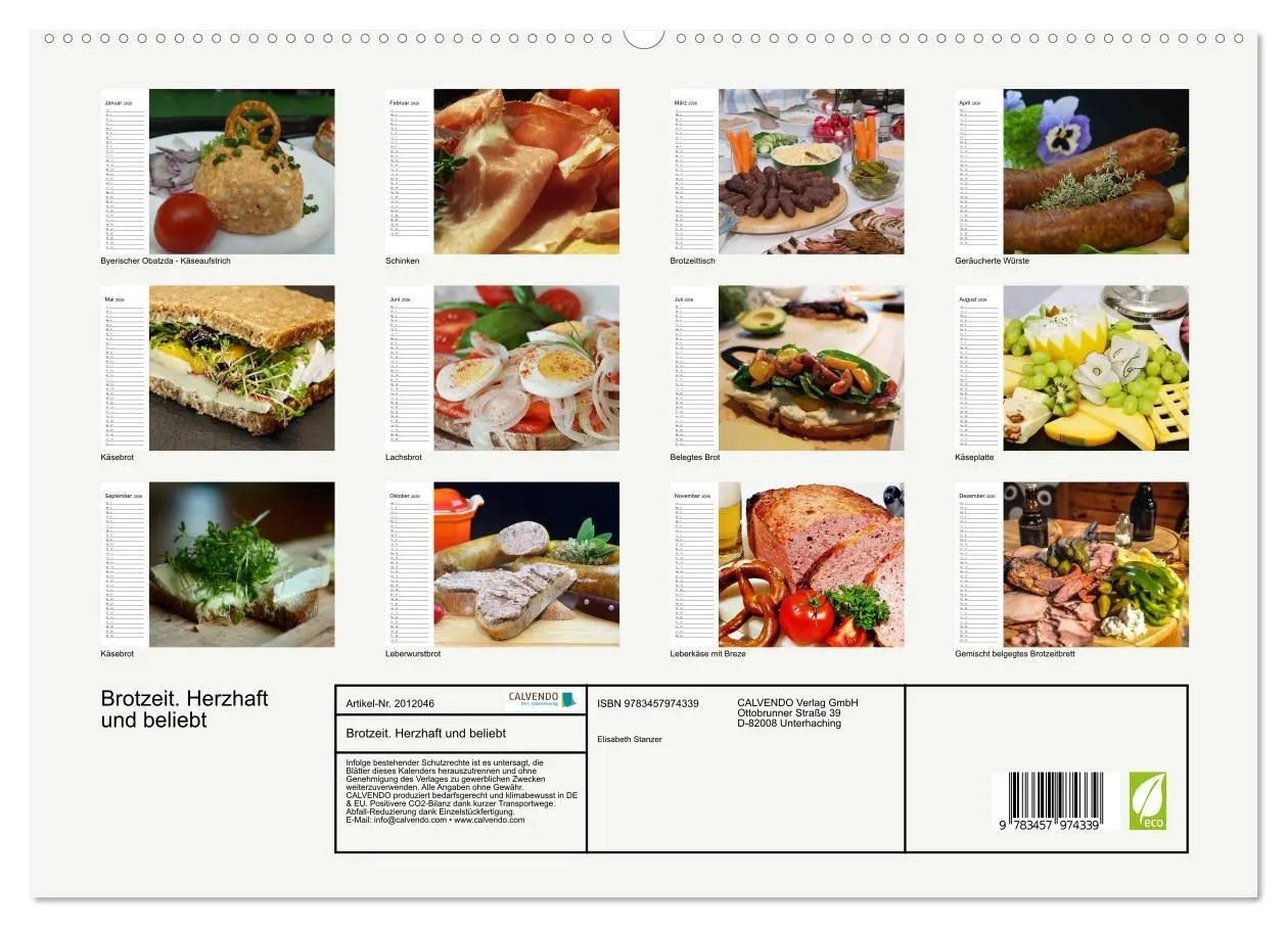 Bild: 9783457974339 | Brotzeit. Herzhaft und beliebt (hochwertiger Premium Wandkalender...