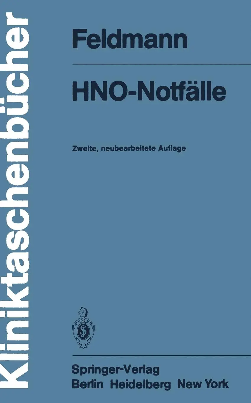 Cover: 9783540104339 | HNO-Notfälle | H. Feldmann | Taschenbuch | xiv | Deutsch | 1981