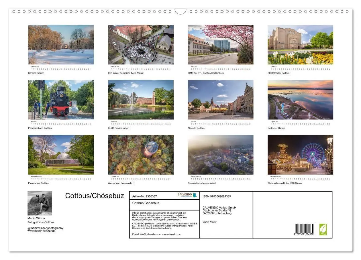 Bild: 9783569084339 | Cottbus/Chósebuz (Wandkalender 2027 DIN A2 quer), CALVENDO...