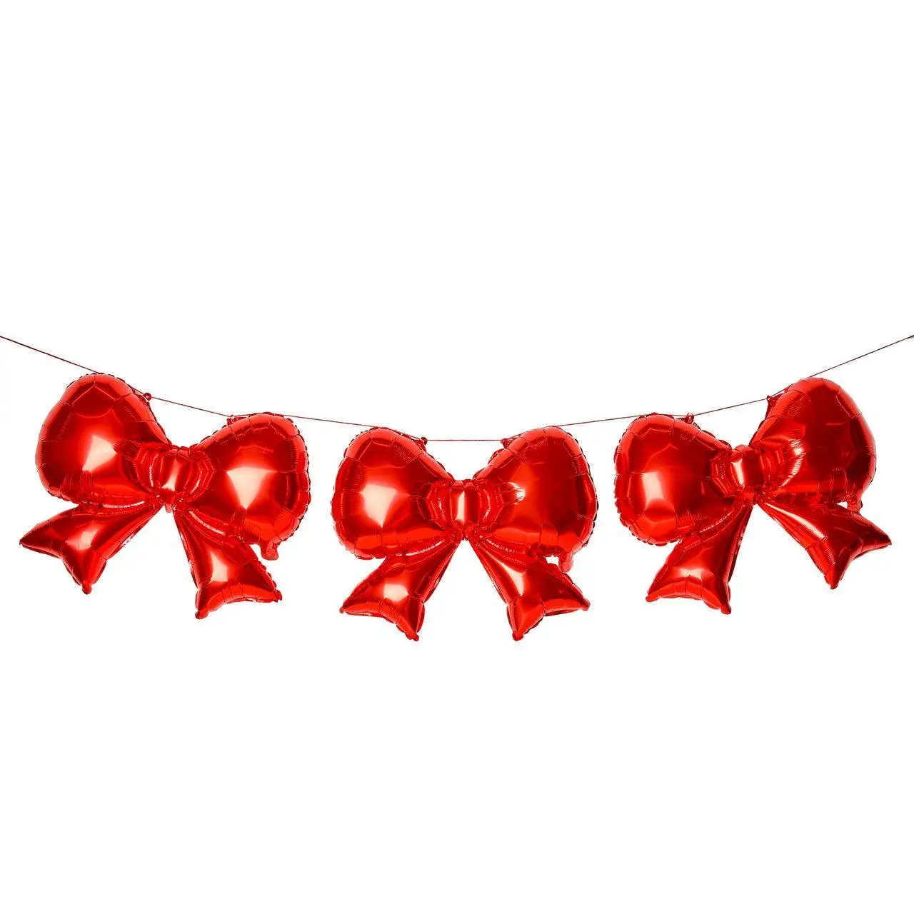 Folienballon Set, Schleifen, Rot