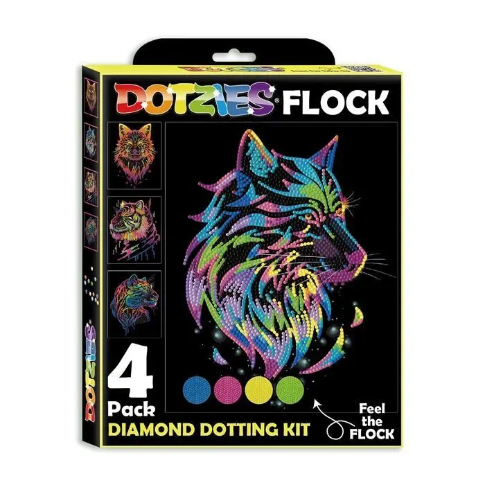 Cover: 4895225944439 | DOTZIES BY DIAMOND DOTZ - Diamond Painting Neon Raubkatzen | 2026