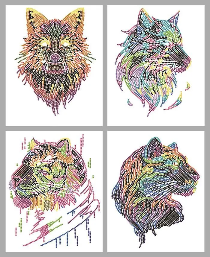 Bild: 4895225944439 | DOTZIES BY DIAMOND DOTZ - Diamond Painting Neon Raubkatzen | 2026