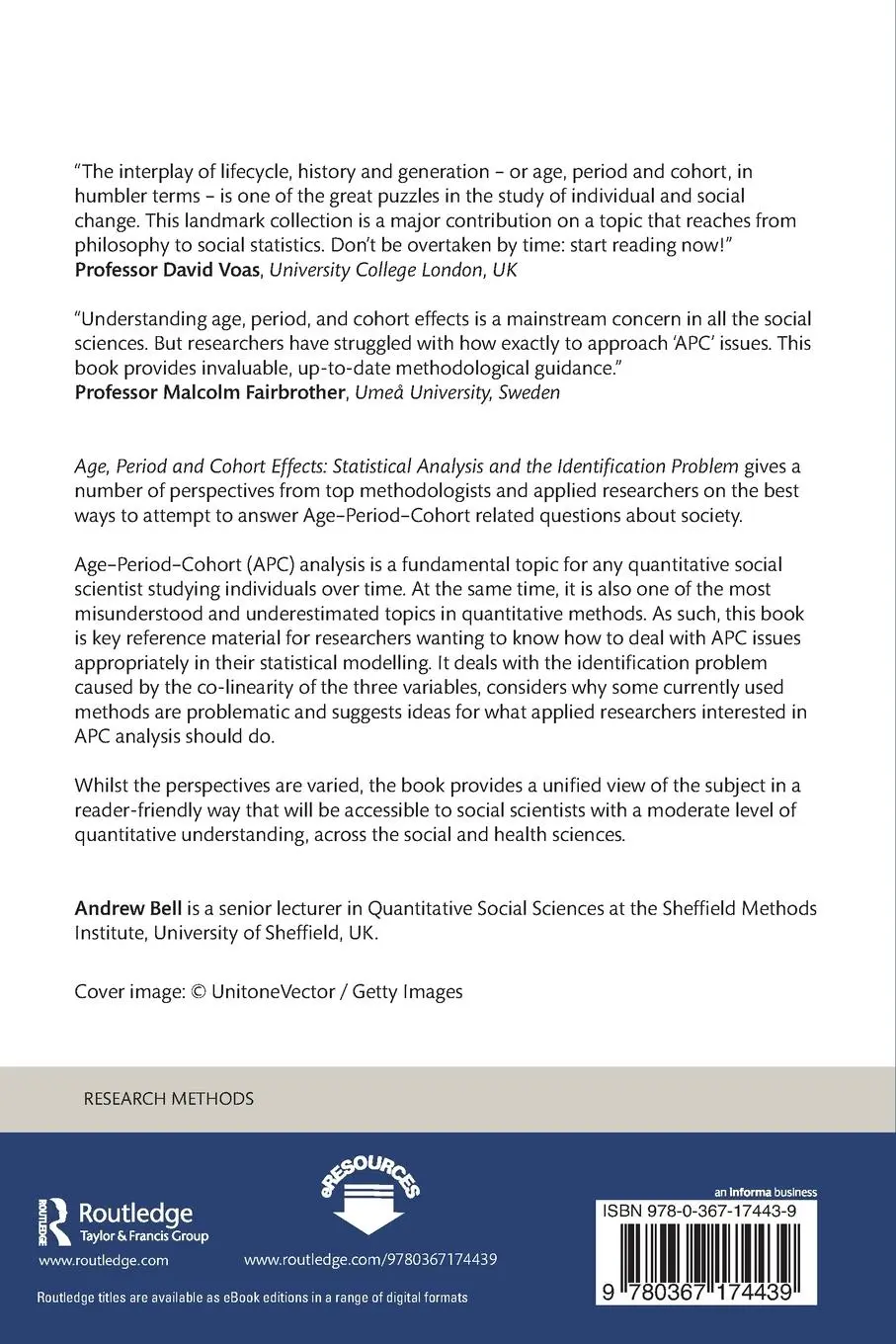 Rückseite: 9780367174439 | Age, Period and Cohort Effects | Andrew Bell | Taschenbuch | Englisch