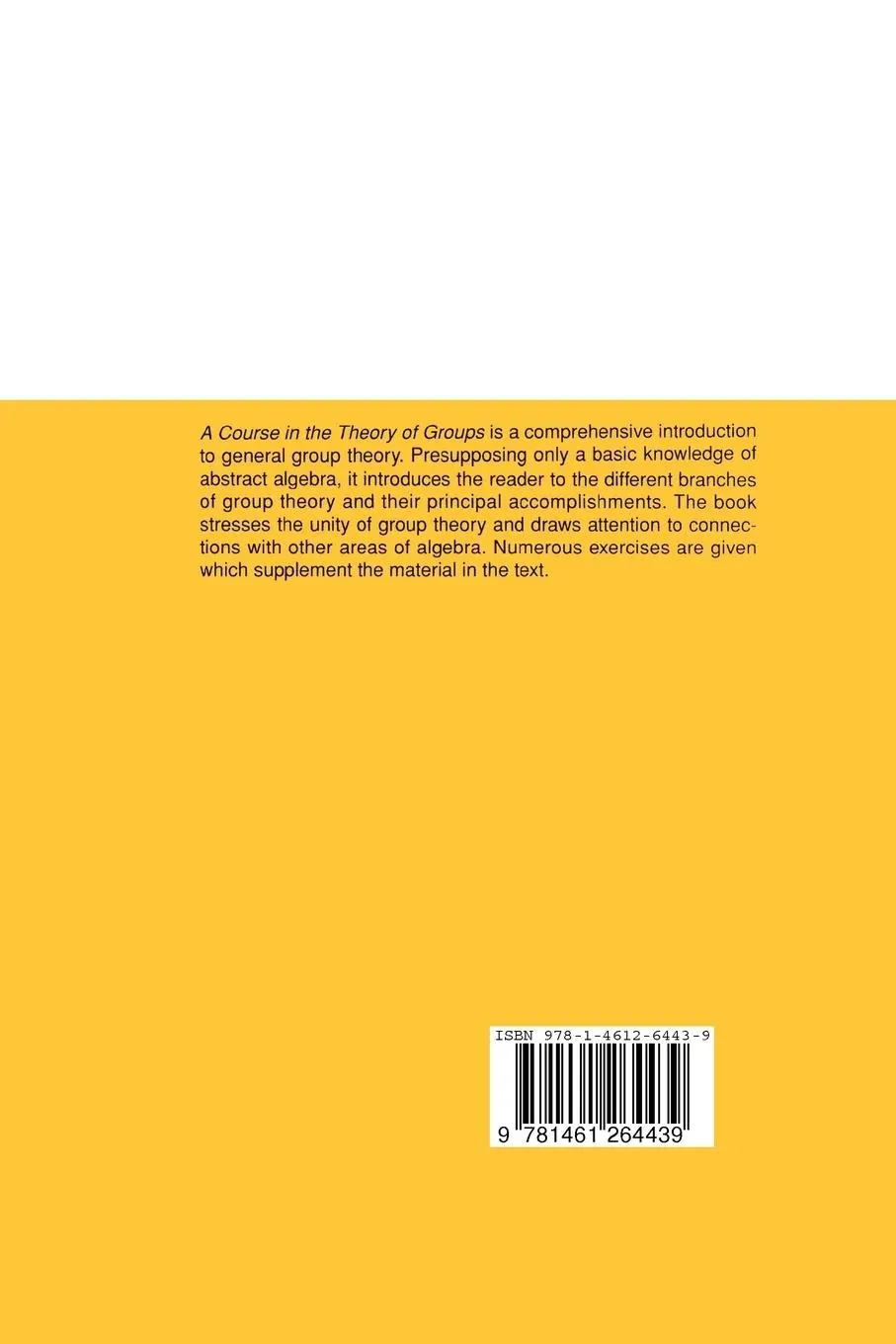 Rückseite: 9781461264439 | A Course in the Theory of Groups | Derek J. S. Robinson | Taschenbuch