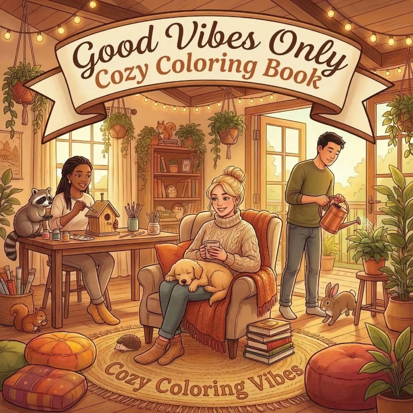 Cover: 9781965964439 | Good Vibes Only Cozy Coloring Book | Cozy Coloring Vibes | Taschenbuch