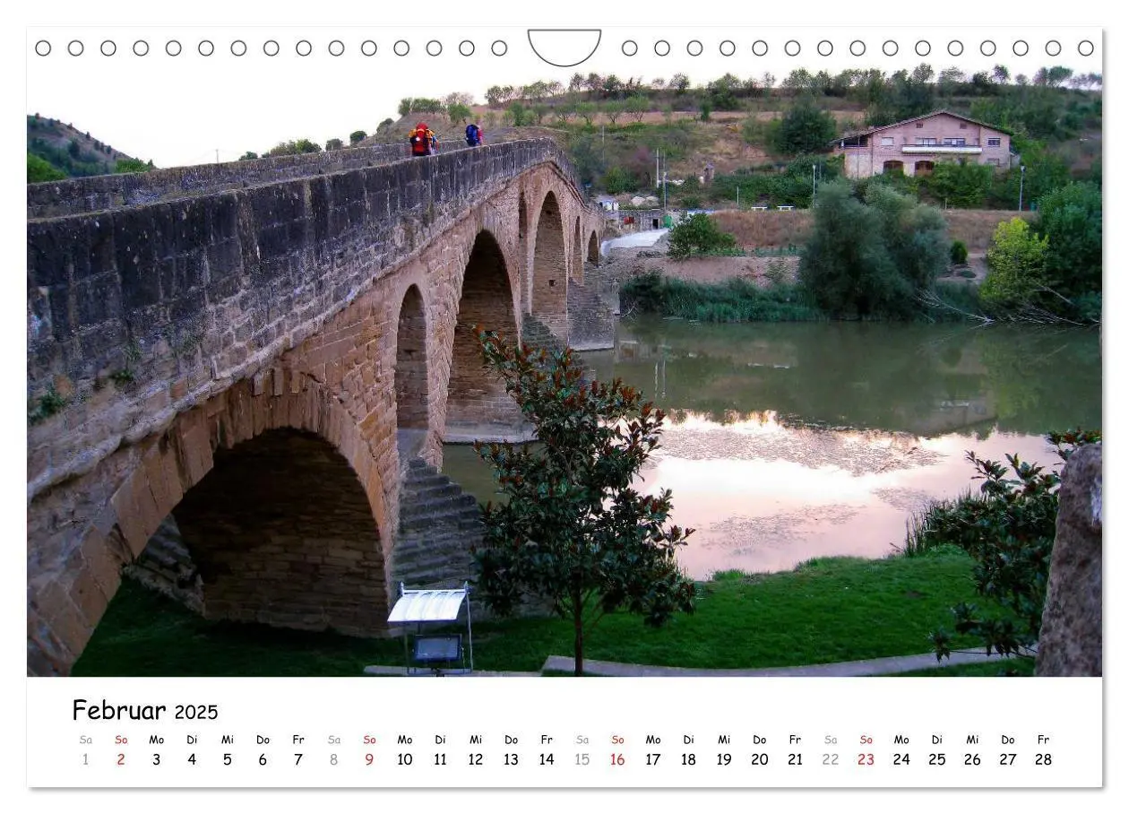 Bild: 9783435634439 | Jakobsweg - Camino Frances (Wandkalender 2025 DIN A4 quer),...