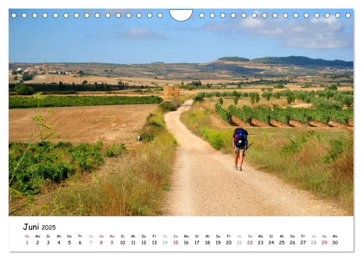 Bild: 9783435634439 | Jakobsweg - Camino Frances (Wandkalender 2025 DIN A4 quer),...