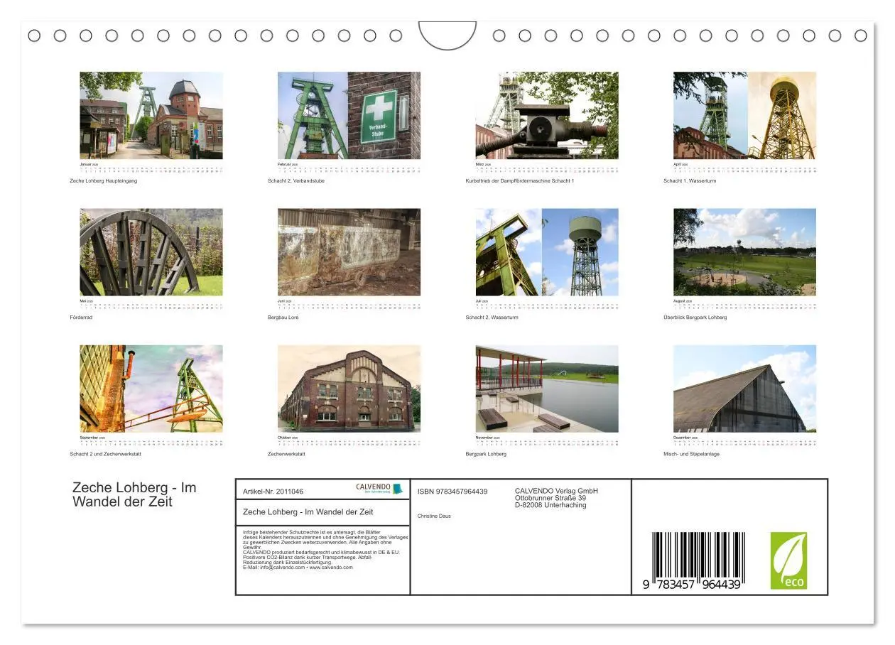 Bild: 9783457964439 | Zeche Lohberg - Im Wandel der Zeit (Wandkalender 2026 DIN A4 quer),...