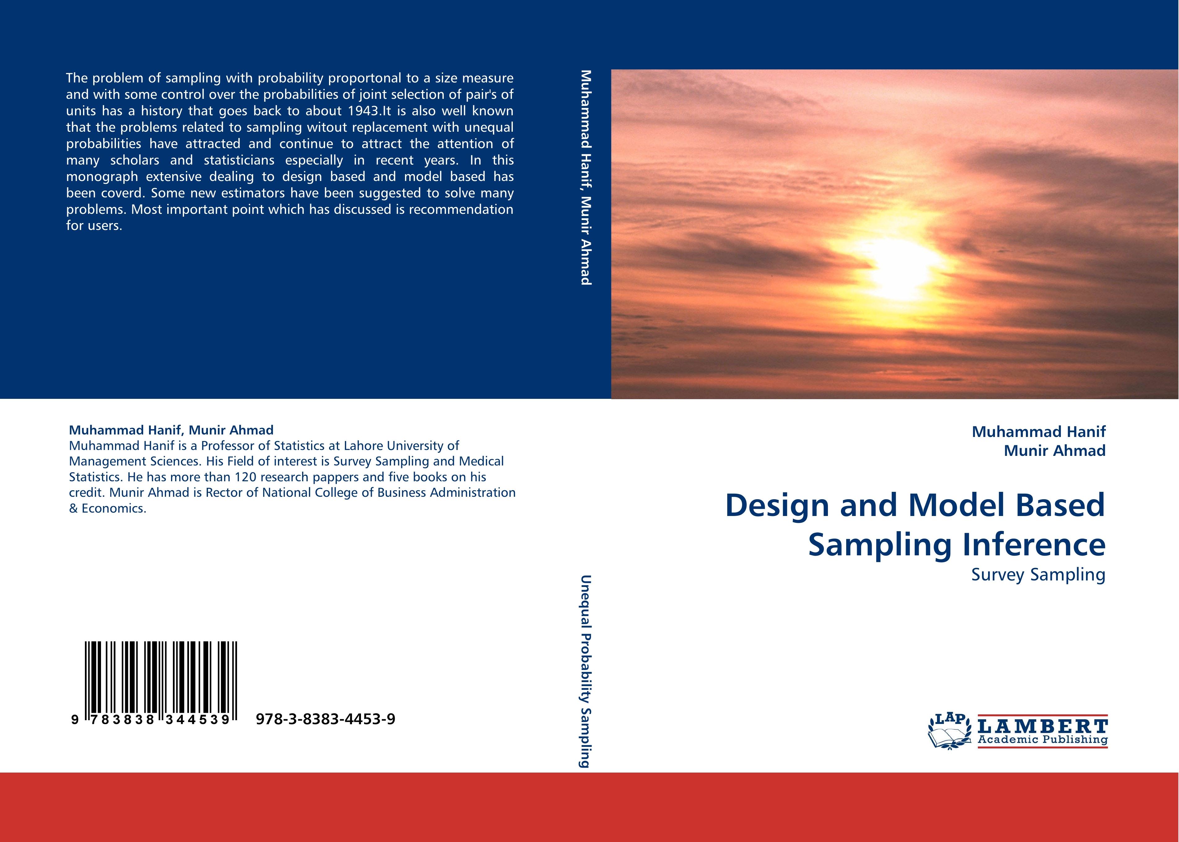 Design and Model Based Sampling Inference | Survey Sampling | Muhammad Hanif (u. a.) | Taschenbuch | Paperback | 200 S. | Englisch | 2010 | LAP LAMBERT Academic Publishing | EAN 9783838344539 - Hanif, Muhammad