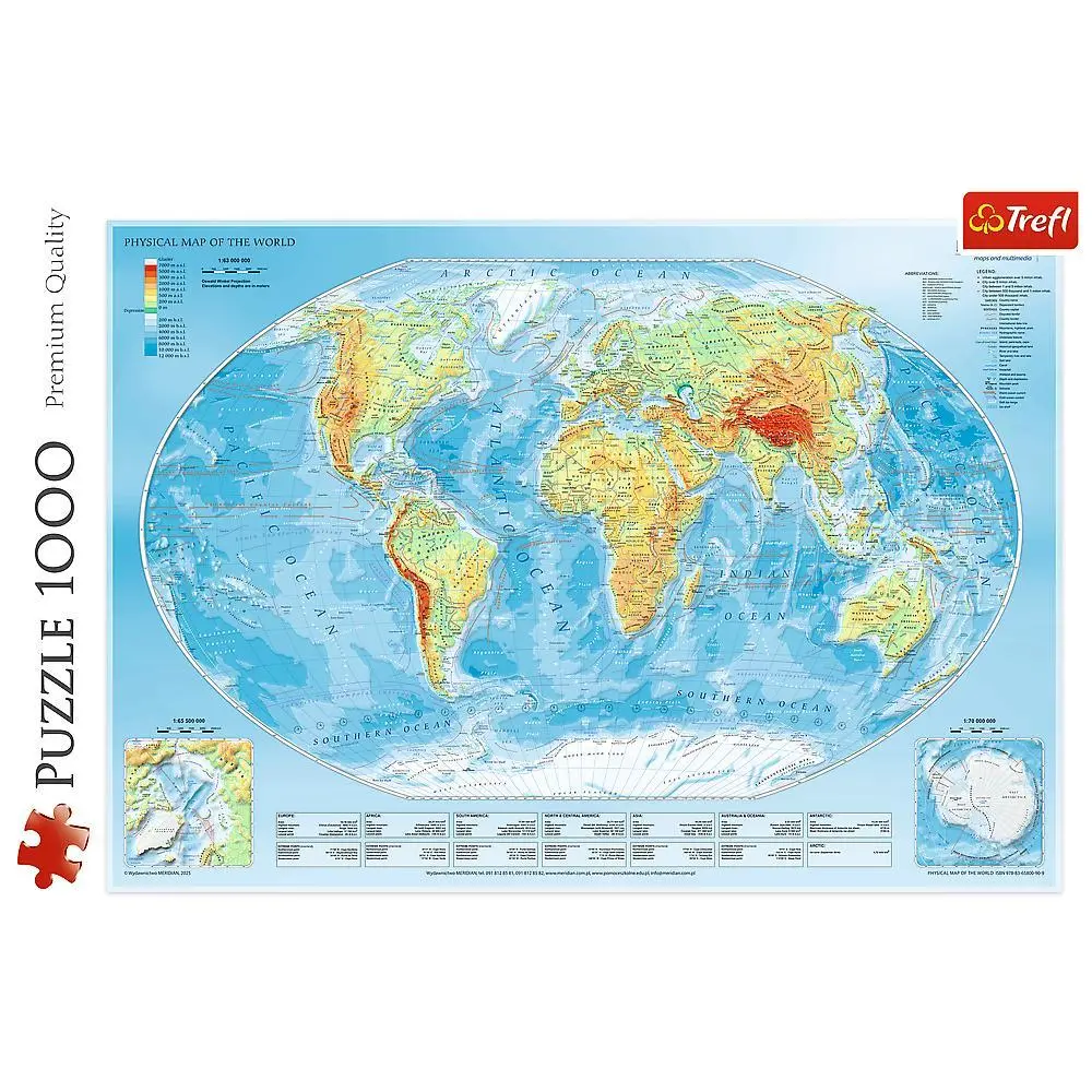 Cover: 5900511104639 | Puzzles - "1000" - Physische Weltkarte | Spiel | Deutsch | 2017