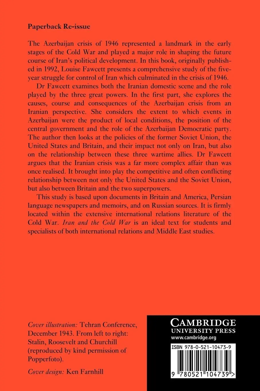Rückseite: 9780521104739 | Iran and the Cold War | The Azerbaijan Crisis of 1946 | Taschenbuch