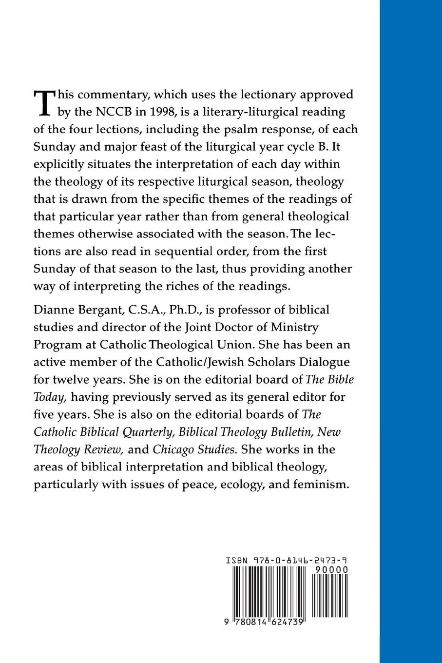 Rückseite: 9780814624739 | Preaching the New Lectionary (Year B) | Dianne Bergant | Taschenbuch