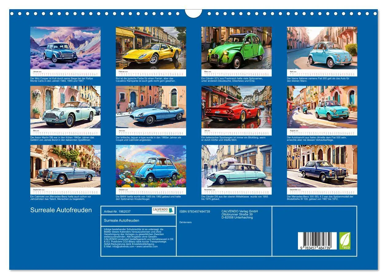 Bild: 9783457484739 | Surreale Autofreuden (Wandkalender 2026 DIN A3 quer), CALVENDO...